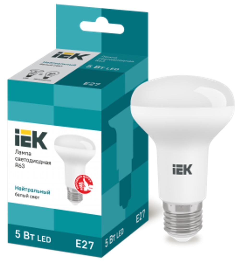 Лампа LED R63 рефлектор 5Вт 230В 4000К E27 IEK