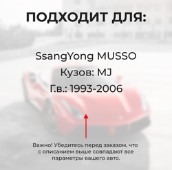 Ремкомплект ограничителей дверей SsangYong MUSSO MJ (4 двери, тип 7) 1993-2006