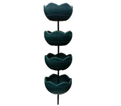 Садовый цветник Гейзер-4 с вазонами 500, зеленый, высота 1850