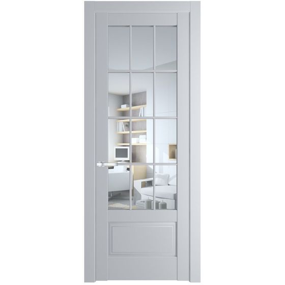 Межкомнатная дверь эмаль Profil Doors 4.2.2 (р.12) PD лайт грей стекло прозрачное