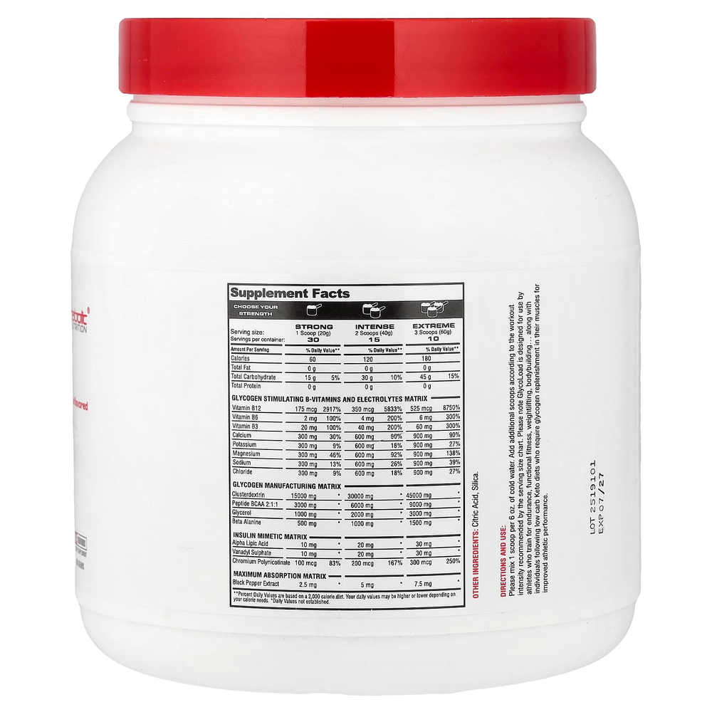 Metabolic Nutrition, GlycoLoad, без добавок, 600 г