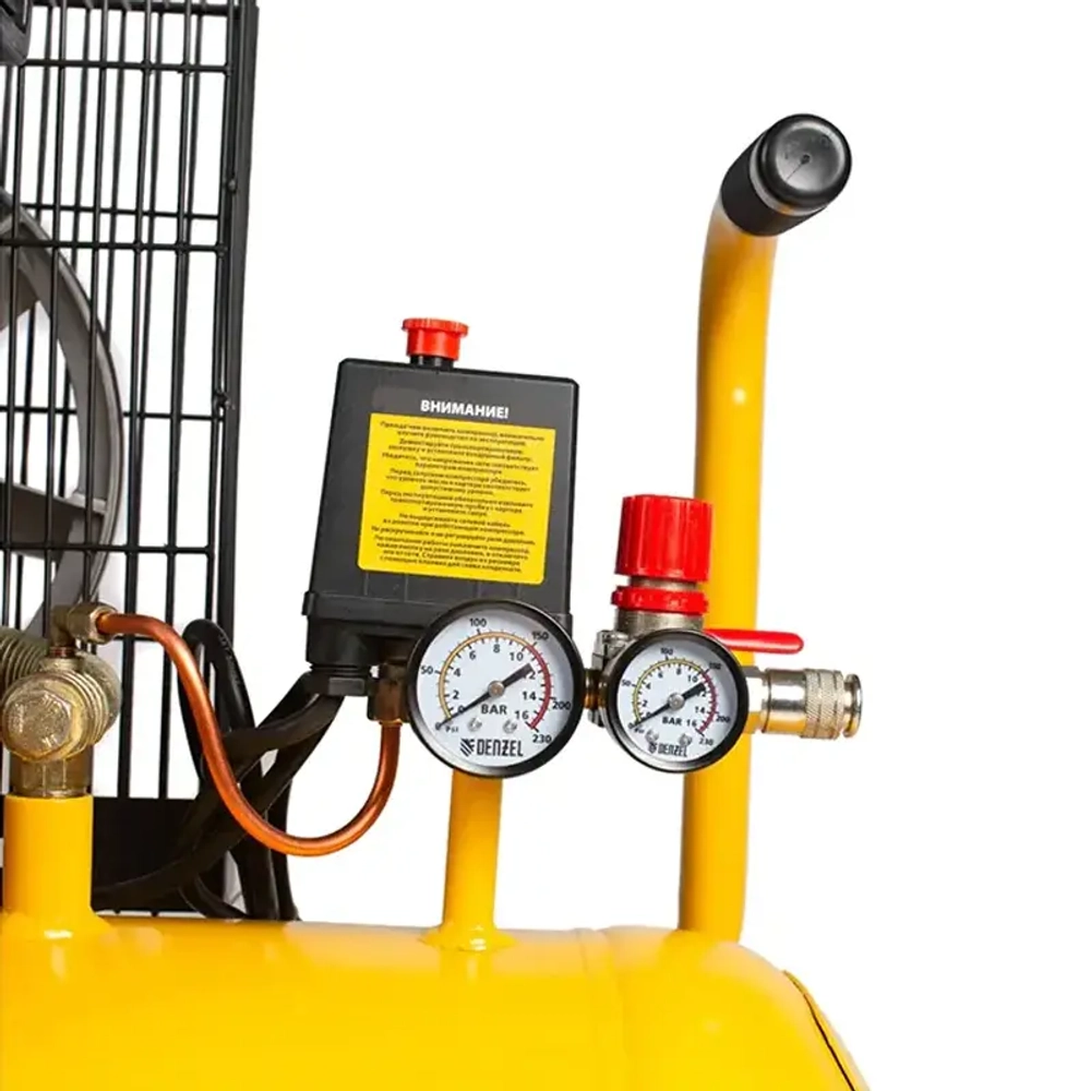 DENZEL BCI2300/100 компрессор воздушный 2.3 квт, ременный привод, 100 литров, 400 л/мин 58114