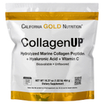 California Gold Nutrition, CollagenUP®, гидролизованные пептиды морского коллагена с гиалуроновой кислотой и витамином C, с нейтральным вкусом, 464 г (1,02 фунта)