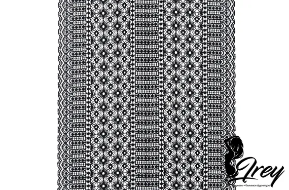 243 Кружево эластичное 19 см, Италия, черный 170