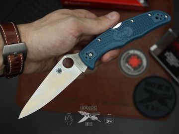Складной нож Spyderco Endura 4 10FPK390 c клинком из стали Bohler K390 Microclean, рукоять FRN