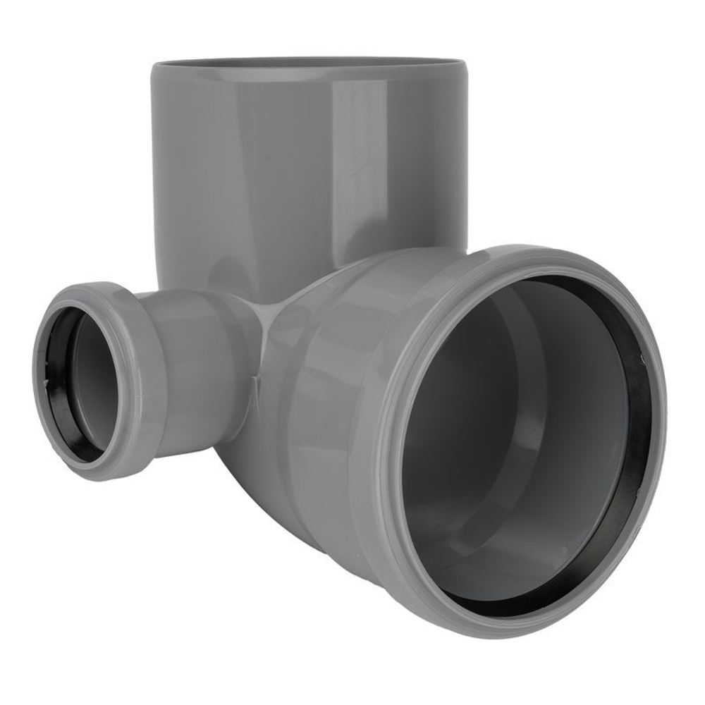 Колено канализационное с отводом правым RTP 110х50 мм 87,5°