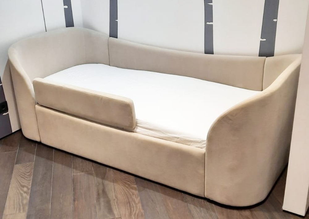 Защитный бортик для дивана-кровати KIDI Soft антивандальная ткань (бежевый)