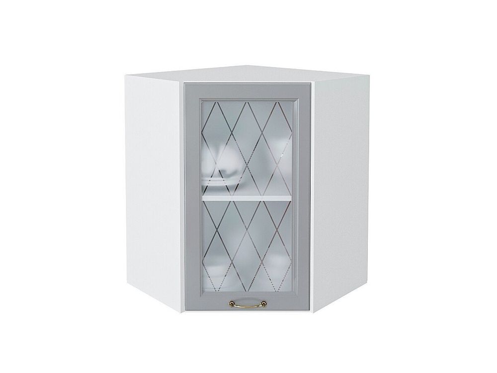 Шкаф верхний угловой остекленный Ницца