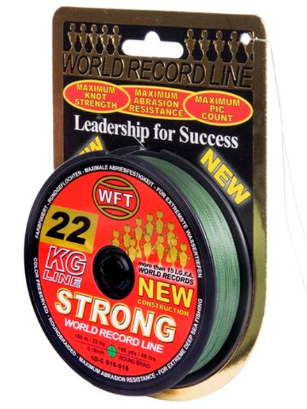 Леска плетёная WFT KG STRONG Green 150 м, 0.18 мм