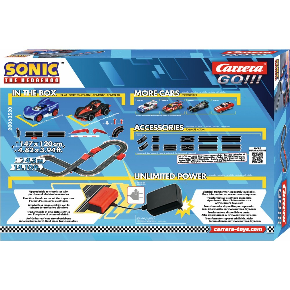 Carrera GO!!! - Автотрек с рампой 4,3 м Sonic + 2 машинки 63520 / артикул   63520  / GTIN 4007486635203