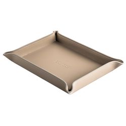 Лоток A4 фигурный из двухслойной кожи Cuoietto с металлической вставкой (TBCMetA4fig) 3