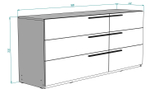 Комод Лорена Пакс-3 Черный 0190 PE 160*44*70 см, Черный   Фиеста
