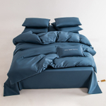 КПБ Однотонный Сатин Элитный на резинке OCER017, Евро, 4 наволочки, простынь 160*200*30