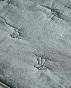 ZARA HOME ДЕТСКОЕ ХЛОПКОВОЕ ОДЕЯЛО, СИНИЙ