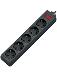 Сетевой фильтр Defender ES 1,8 м, черный, 5 розеток