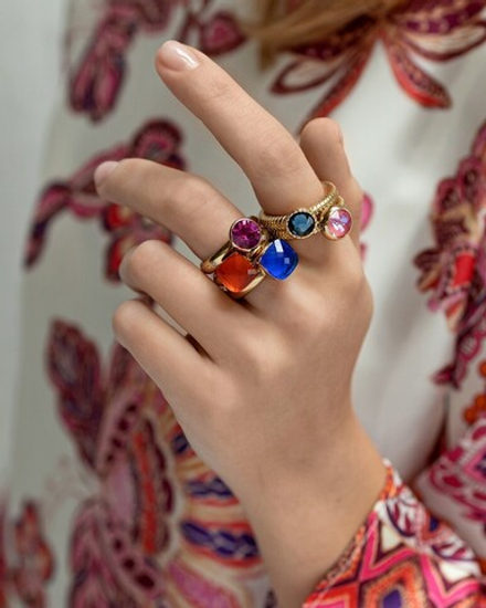 Кольцо Qudo FIRENZE 19 (G) Lapis 107001/40-4723 19 размер 19