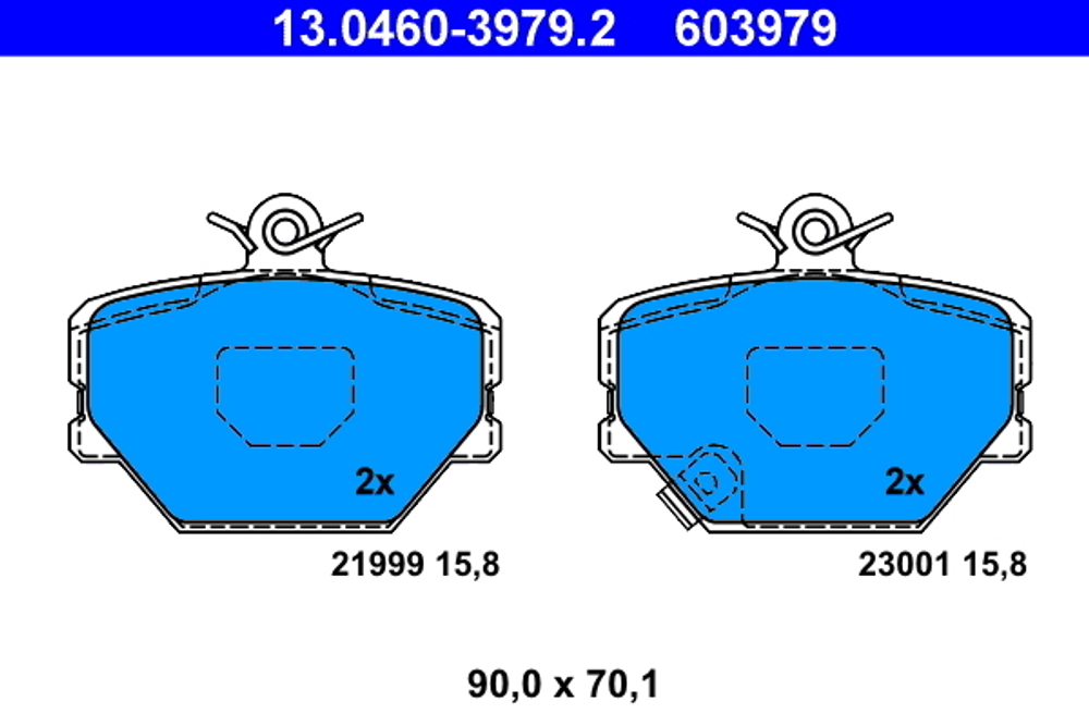 ATE - 13046039792-ATE - Brake Pad Set, disc brake