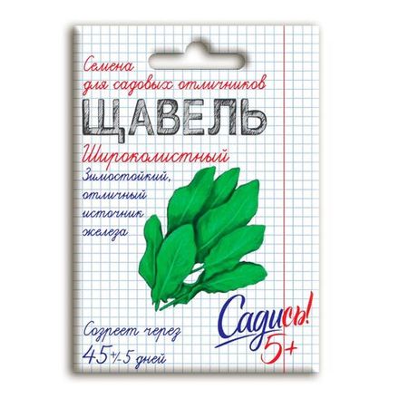 Щавель Широколистный, семена Садись 5! 0,5г (300)