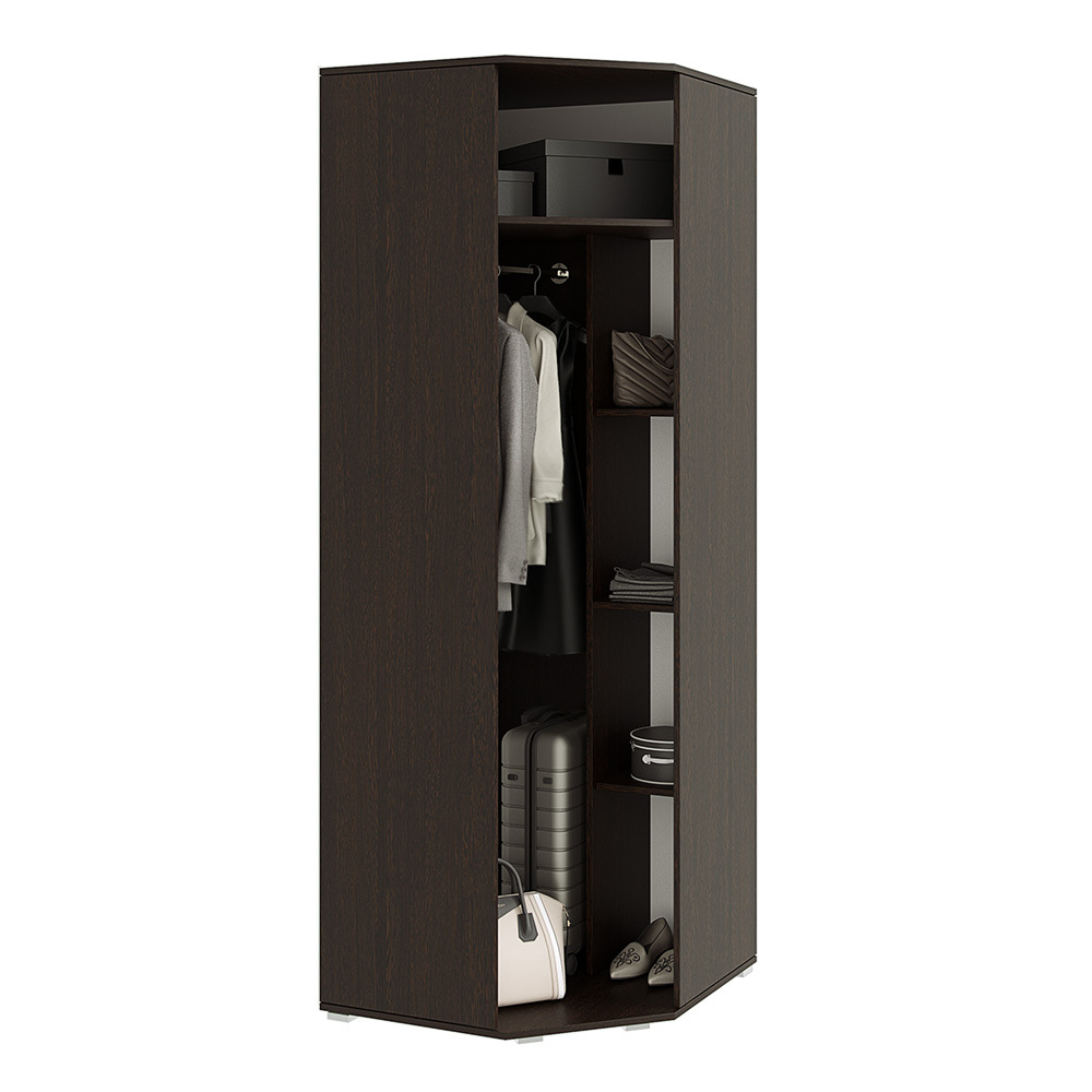 Шкаф угловой Белла, Дуб беленый, Венге