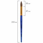 Кисть ПОНИ, круглая, № 10, цветная ручка, ЮНЛАНДИЯ, 201067