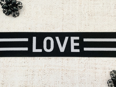 Резинка декоративная, ш. 5 см, чёрный