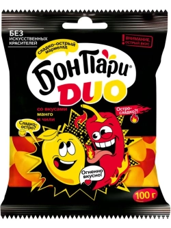 Мармелад Бон Пари Duo со вкусом Манго и Чили 100 г * 3 шт