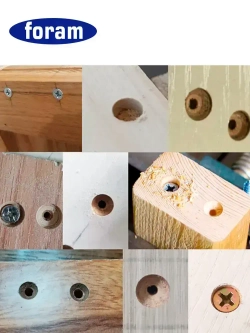 Сверло с зенкером по дереву, FORAM, зенкер d 8мм, хвостовик 8мм, 5шт