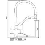 Смеситель для кухни с гибким изливом Gappo G4398-89