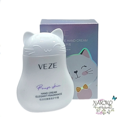Парфюмированный крем для рук Элегантный VEZE Elegant Fragrance Hand Cream Белый котик, 60 гр.