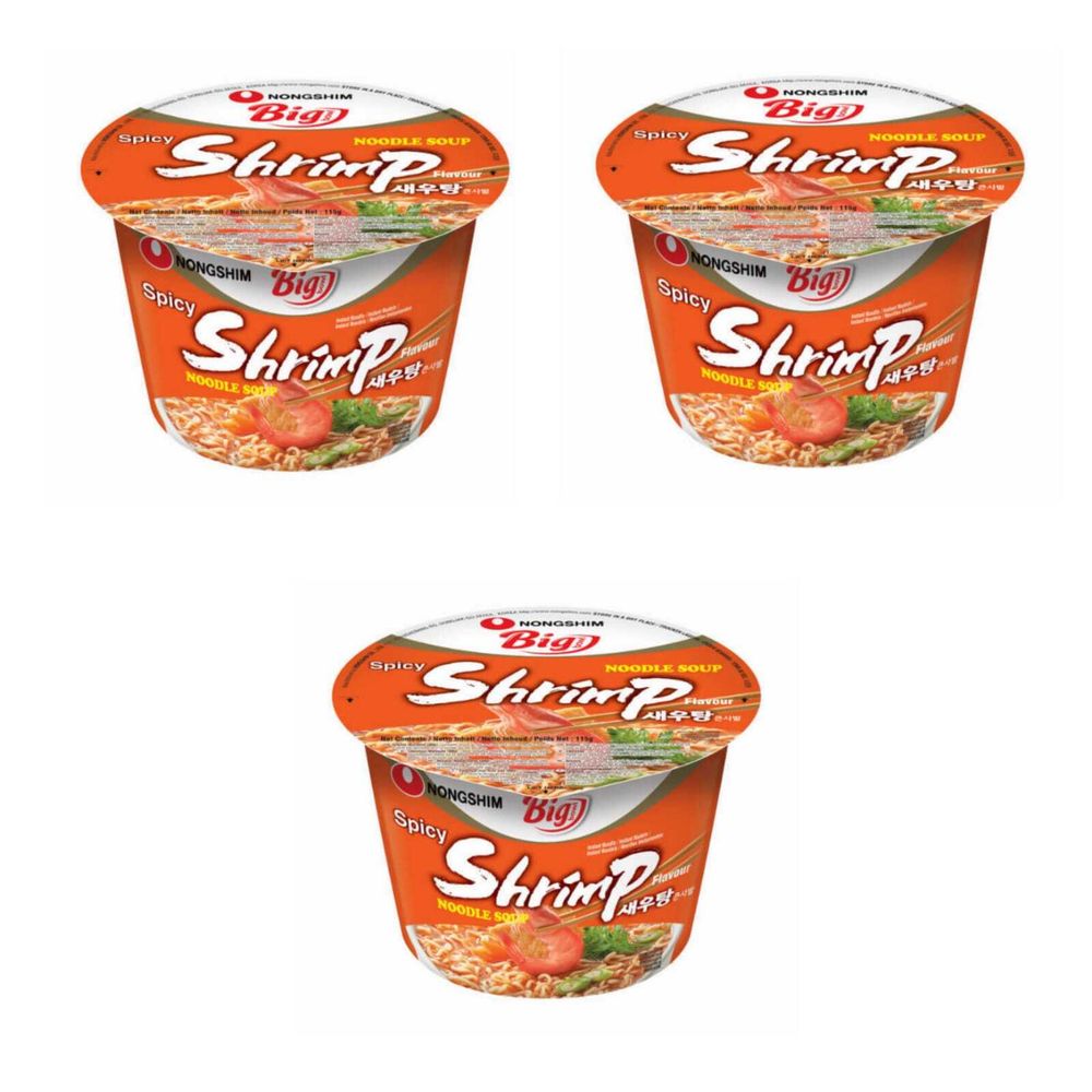 Лапша Nongshim со вкусом креветок 115 г 3 шт