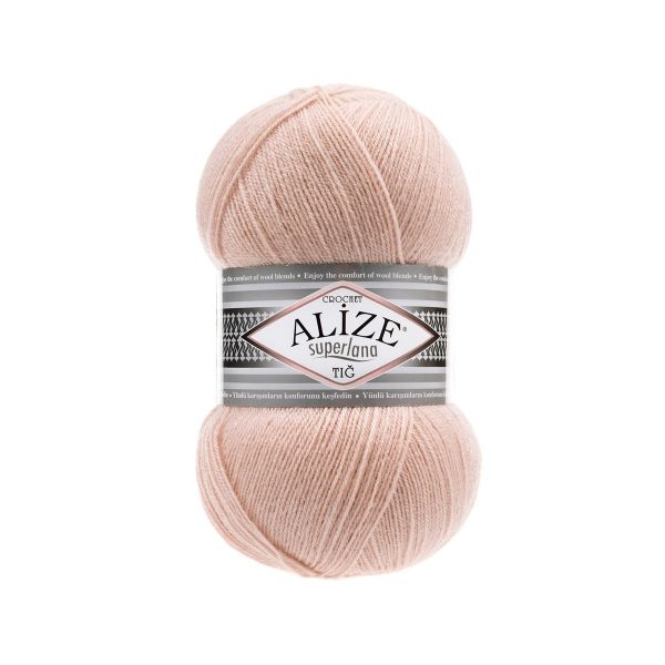 Пряжа Alize (Ализе) Superlana TIG / уп.5 мот. по 100 г, 570м, 404 шампанское A
