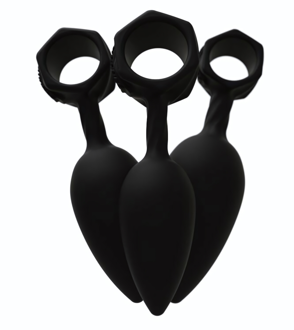 Набор анальных плагов Bathmate Anal Training Plugs (Цвет: черный)