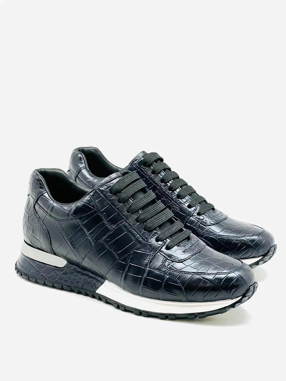 Кроссовки Louis Vuitton из кожи крокодила