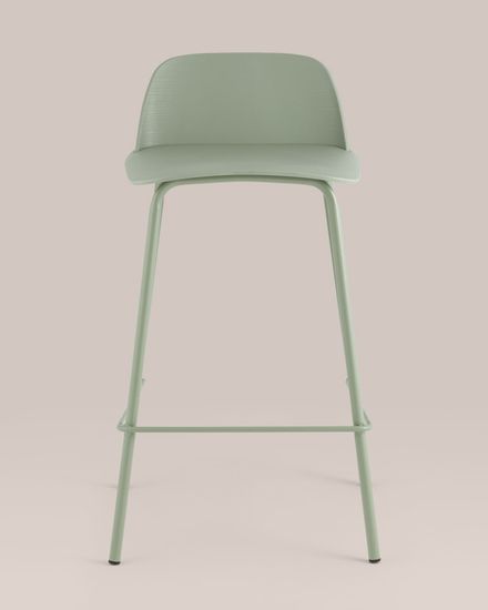 Стул полубарный Mist серо-зеленый