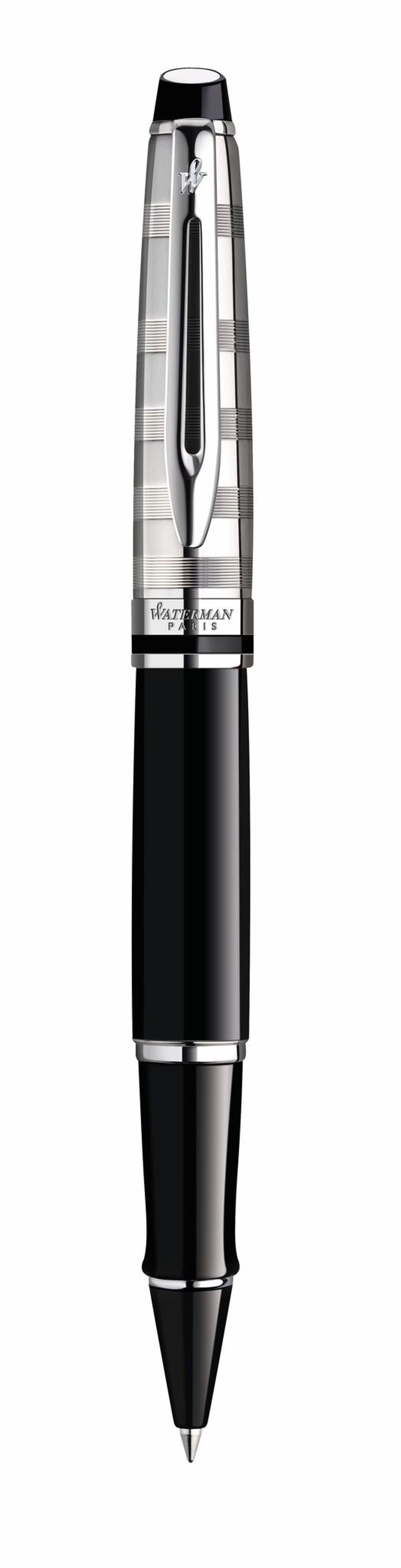 Ручка-роллер Waterman Expert DeLuxe, цвет: Black, стержень: Fblack