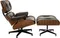 Кресло с оттоманкой Eames Lounge Premium, коричневая кожа