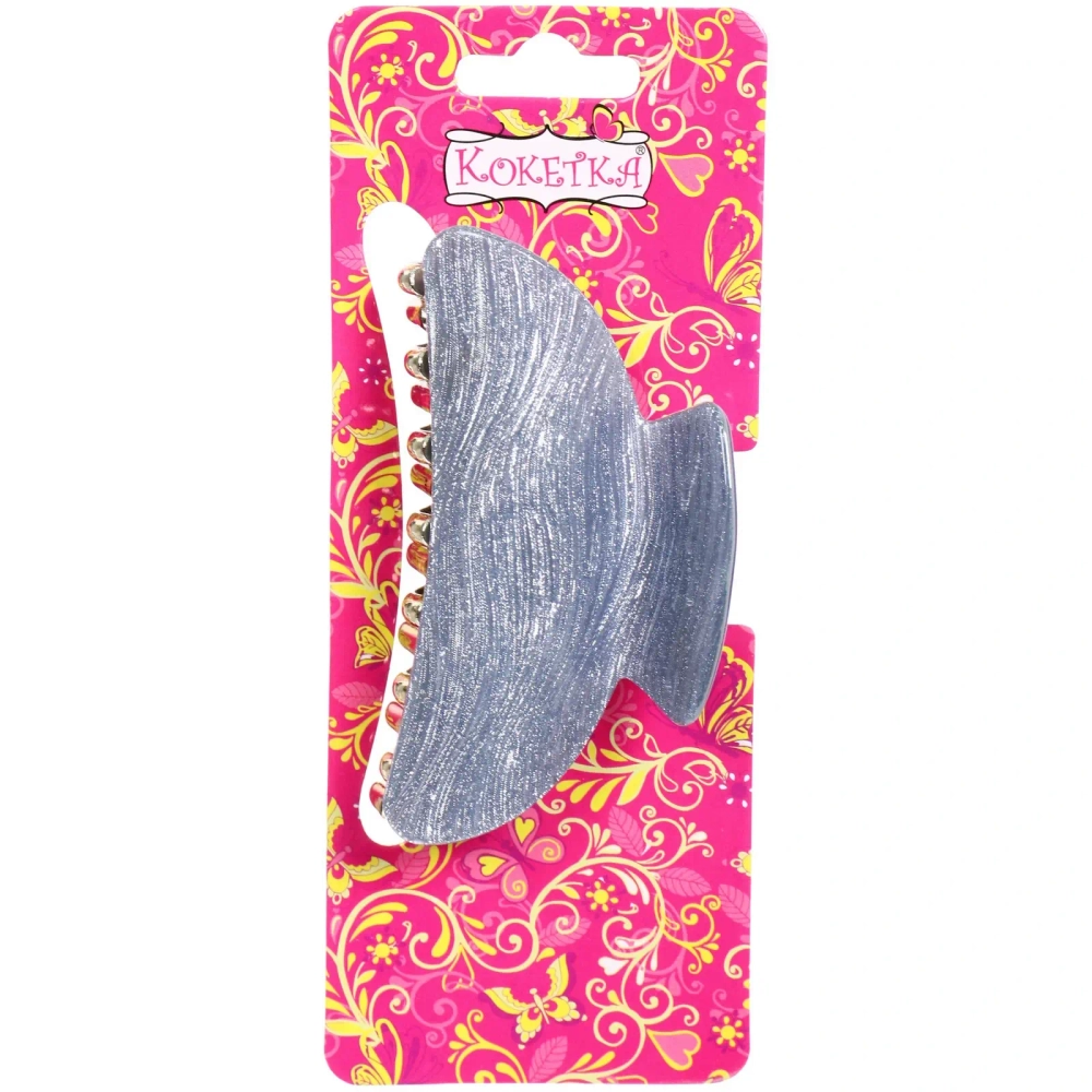 Заколка-краб для волос « ЭЙФОРИЯ», эва, микс 6 цветов, 8см (блистер Кокетка)