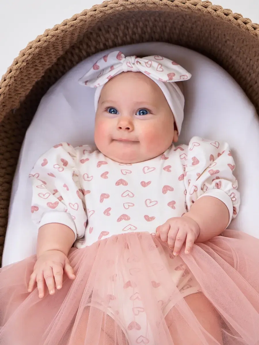 Платье-боди детское сердечки