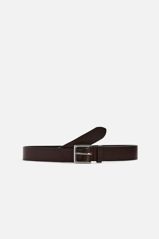 ZARA БАЗОВЫЙ КОЖАНЫЙ РЕМЕНЬ, КОРИЧНЕВЫЙ