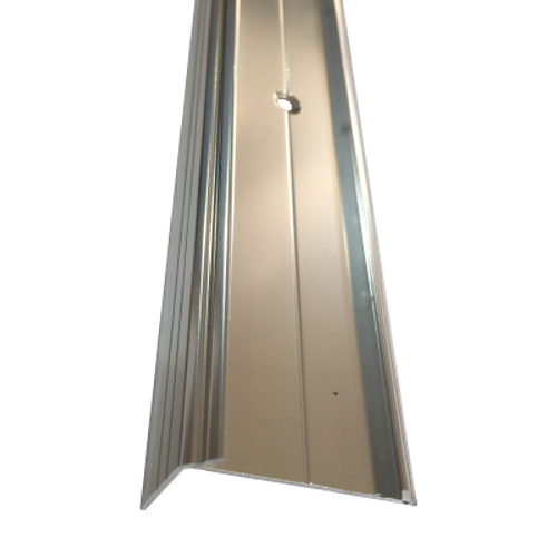 Порог-угол с рез. 38*23мм "DO-1" 2,7м (осн.) Серебро глянец с цв. рез. анод. ал.