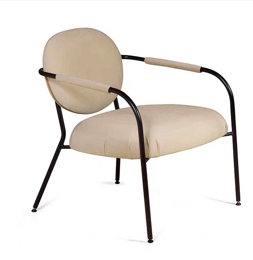 Лаунж кресло EGO, велюр бежевый