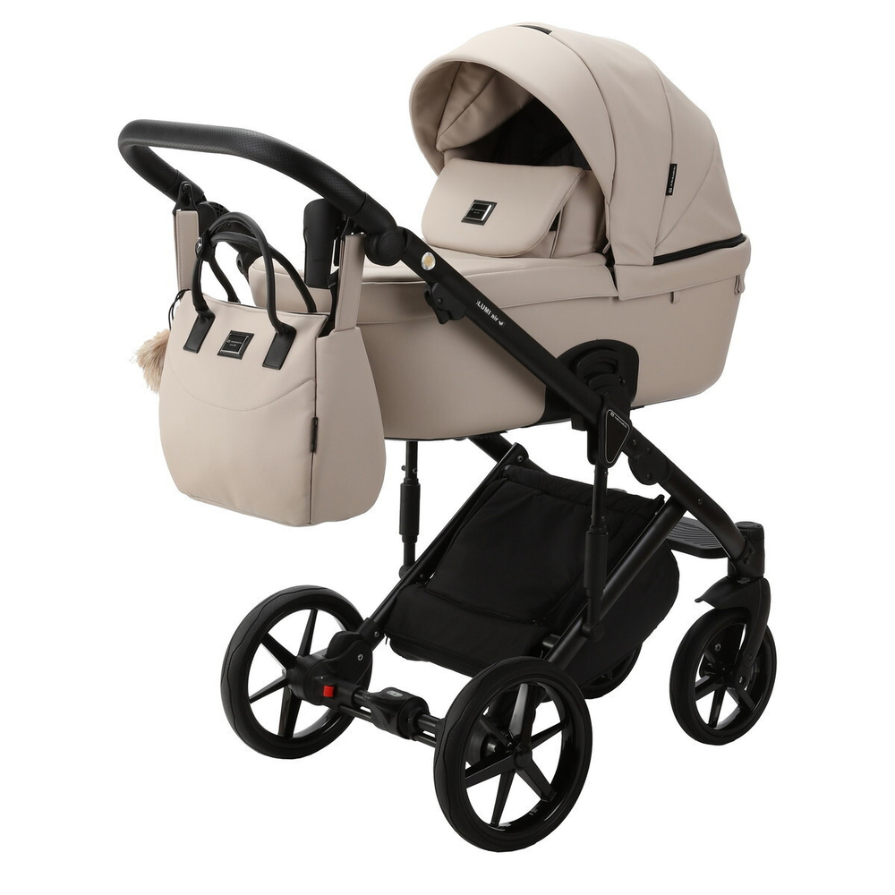 Детская коляска Adamex Lumi Air Deluxe 3 в 1 L-SA07 Бежевый, эко-кожа