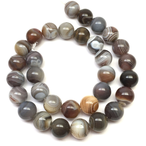 Агат Ботсвана 12 мм, бусины