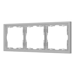 Рамка пластиковая FRM-NOBE-SFPL-3-IS (Arlight, Никель) 059459
