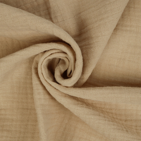 Ткань Муслин 125 г/м² 100% хлопок шир.130 см цв.47 бежевый