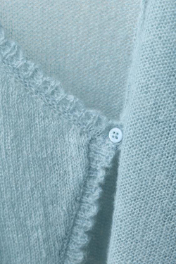 ZARA ДЛИННЫЙ КОМБИНЕЗОН С АЖУРНЫМИ ВСТАВКАМИ, ПАСТЕЛЬНО-СИНИЙ