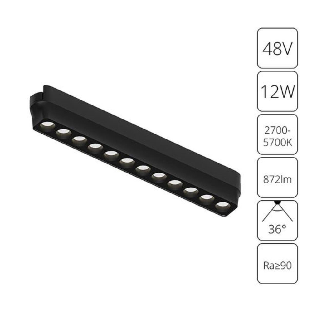 Магнитный трековый светильник Arte Lamp RAPID A2954PL-1BK