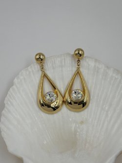 Крупные серьги с кристаллами