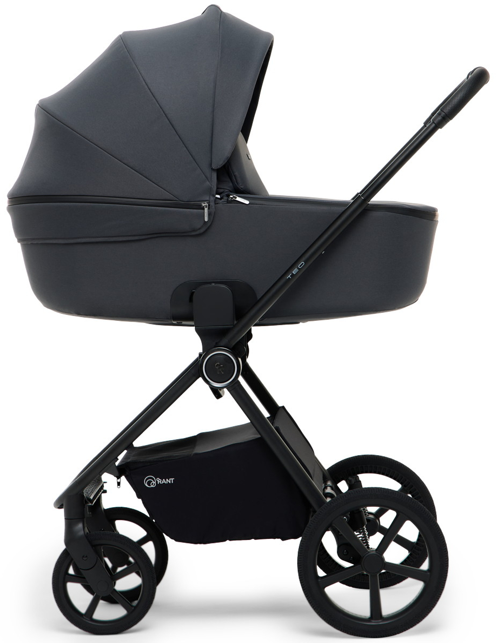 Детская коляска Rant Teo Soft 3 в 1 с автокреслом Cruise Black Graphite