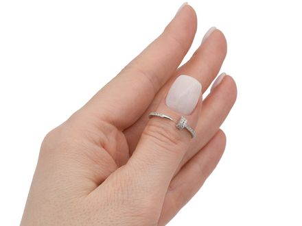 Кольцо "Гвоздь" со стразами